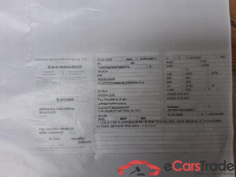 Skoda Scala ´19 Scala Ambition 1.0 TSI 81KW AT7 E6d #1
