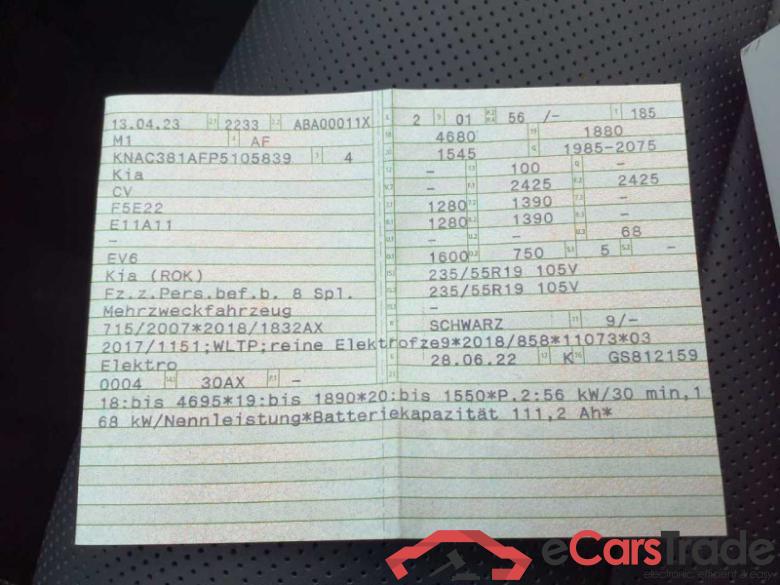 Kia EV6 (CV)(2021->) DE - SUV5 Elektro 77,4 kWh, 2WD, 2021 - 2024 #3