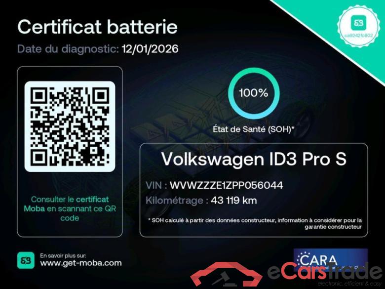 VOLKSWAGEN ID.3 / 2020 / 5P / Berline 77 kWh 204ch Pro S Active #2