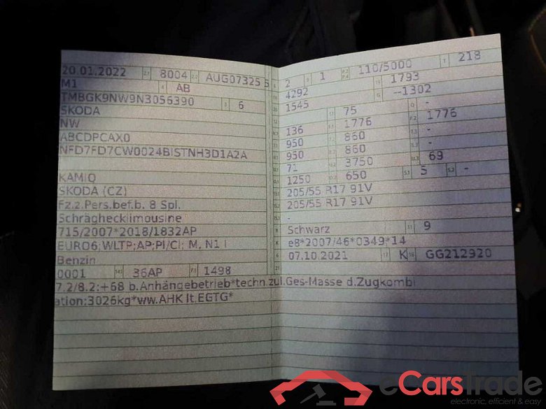 Skoda Kamiq (NW4)(07.2019->) DE - SUV5 1.5 TSI EU6d, Style OPF (EURO 6d), 2020 - 2023 #2