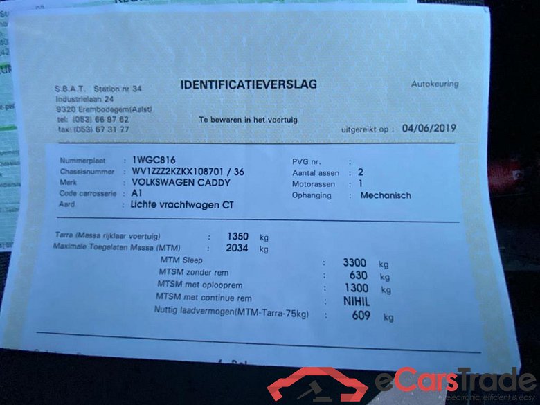 VOLKSWAGEN Caddy Van Caddy Bestelwagen 'Start Up' 1.2 TSI EU6 BMT 84pk (62KW) Versnellingsbak 5v #5