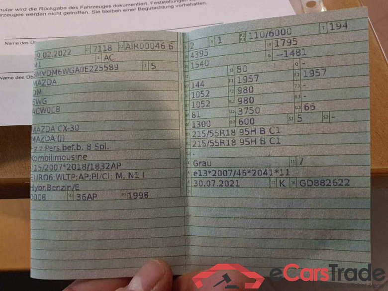 Mazda CX-30 (07.2019->) DE - SUV5 2.0 SKYACTIV-G M Hybrid 150 EU6d, Selection 2WD (EURO 6d), 2020 - 2023 #2