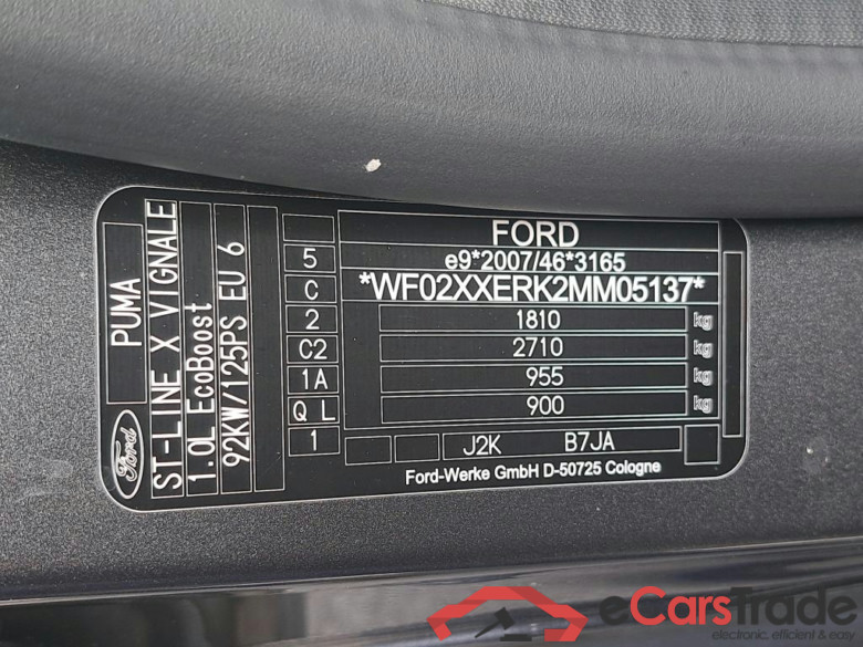FORD - FOR PUMA 1.0i Ecoboost 125PK AT ST-Line V & Pack Winter & Driver Assistance Pack & Keyless * PETROL * #6