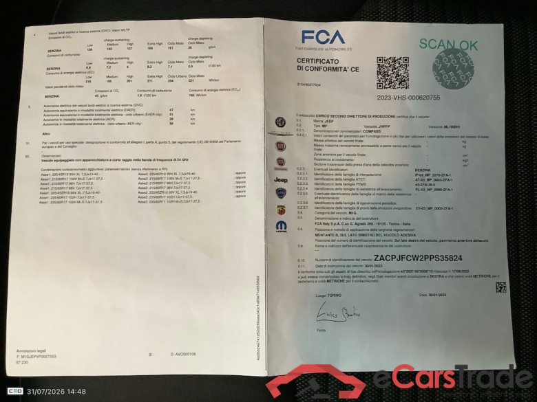 JEEP COMPASS 1.3 TURBO T4 190 PHEV LIMITED AUTO AWD #3