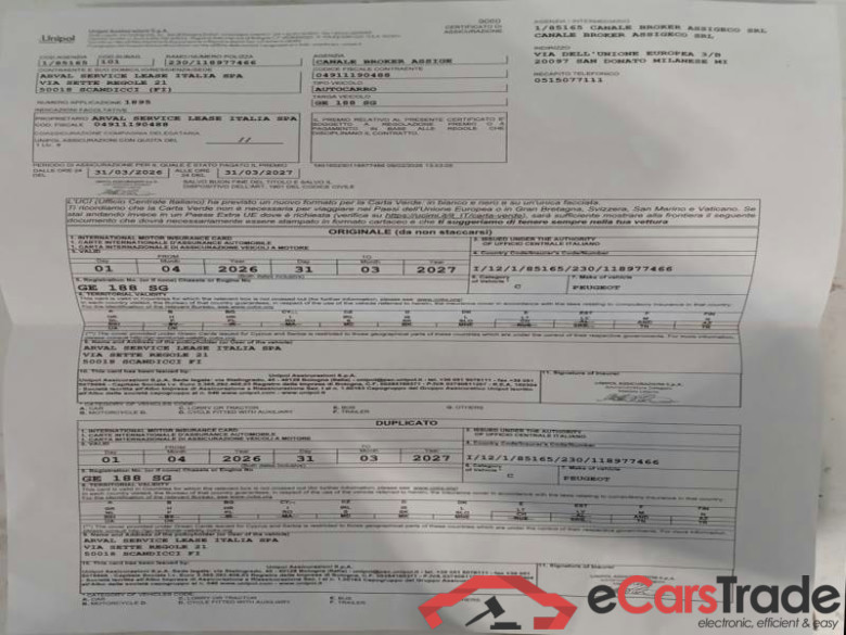 PEUGEOT PARTNER / 2018 / 4P / VETT. FURGONATA L2 BLUEHDI 100CV PREMIUM